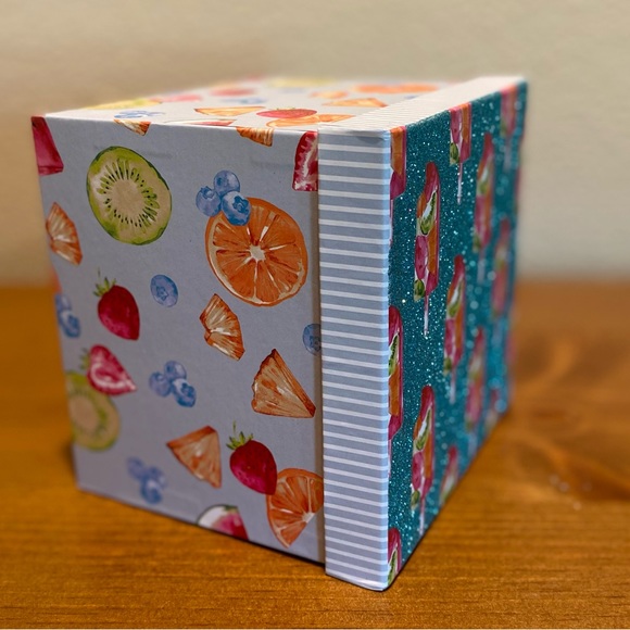 Popsicles & Fruit Themed Decorative Storage Nesting Boxes Set Of 7, Glitter Lids - Picture 15 of 16